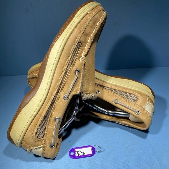 Sperry Intrepid Men's Size 10M Shoes Tan Leather Slip On Boat Shoes 0852822 - Picture 1 of 8
